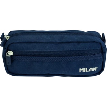 MILAN Ученически несесер Milan 1918 - с 2 ципа, тъмносин (081148SNCB)