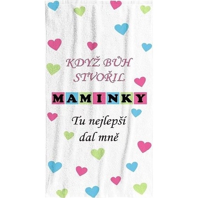 Impar osuška 70 x 140 cm Když bůh stvořil Maminky