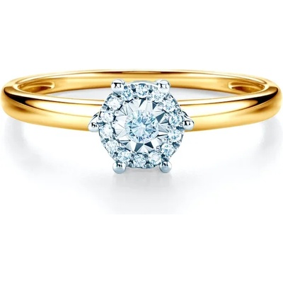 SAVICKI Годежен пръстен Savicki: двуцветно злато, диаманти