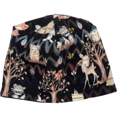 dětská čepice s lesními zvířátky