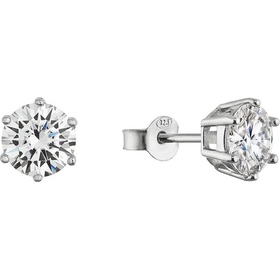 PAVONA Strieborné náušnice MIA 11M00002 moissanite