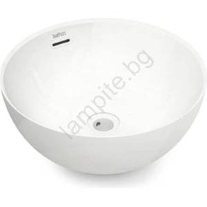 Bathco 4131 - Умивалник за плот BARI, Ø 37 см, порцелан/бял (BO0041)
