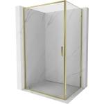 Mexen Exo-BR отваряема душ кабина 95 x 80 см, прозрачна, златна - 8181-095-080-50-00 (8181-095-080-50-00)