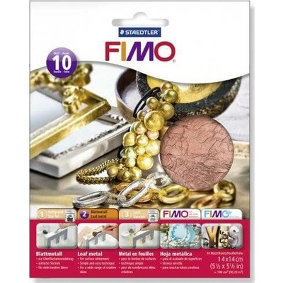 Fimo Staedtler metalické plátky stříbrný 10 ks