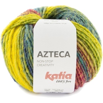 Katia Azteca 7884 Turquoise/Yellow-Blue/Green Плетива прежда (7884)