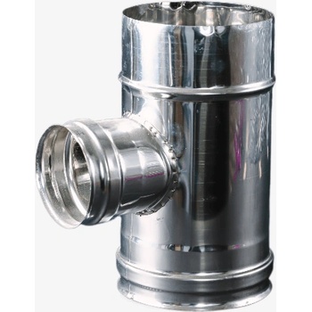 Image 1 of ArtKamin Редуктивен тройник инокс 90° - Ф130 - 80 - 130 (rti8)