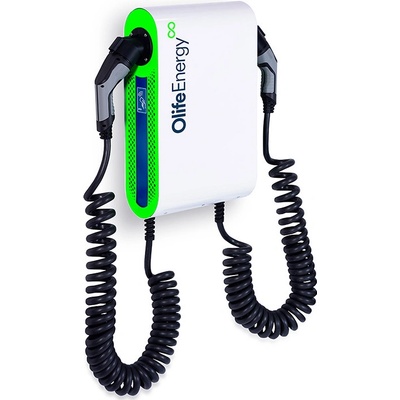 OlifeEnergy Wallbox DoubleBox SMART 2x Type2 kroucený kabel 4m 400 V AC 22 kW 32 A | Zboží Auto