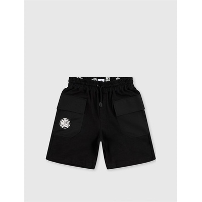 Pretty Green Поларени къси панталони Pretty Green Men's Stamford Fleece Jogger Shorts - Black