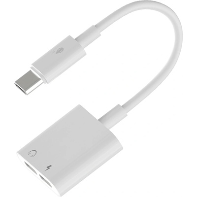 Moveteck Преходник One Plus NB1248, Type-C към Type-C F + Type-C F, 0.15m, Бял - 40165 (40165)