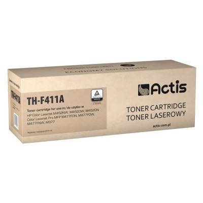 Compatible Тонер Actis TH-F411A (заместител за HP 410A CF411A, стандартен, 2300 страници, циан) (TH-F411A)