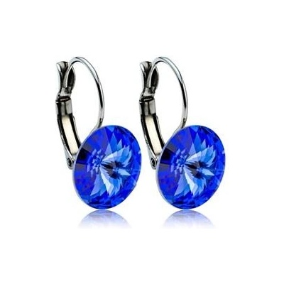 Nubis ocelové s krystaly Swarovski sapphire NBS12-SP