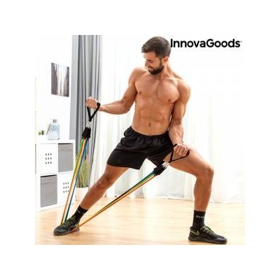 InnovaGoods Комплект Ленти за Съпротивление с Аксесоари и Ръководство за Упражнения Rebainer InnovaGoods (опаковка от 5)