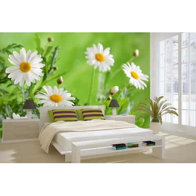 DIMEX ART Самозалепваща се флизелинова фототапета малки бели цветя 375 x 250 см