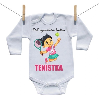 Boodyy Body s dlhým rukávom Keď vyrastiem budem tenistka