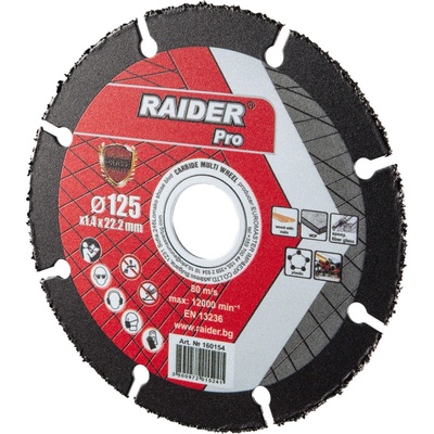 Raider Диск за ъглошлайф Carbide Multi Wheel 125x22.2mm (0160154)