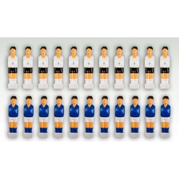 Sada 22 figúrok na stolný futbal biela modrá