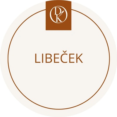 Davídkovo koření Etiketa Libeček béžová průměr 4,5 cm 1 ks
