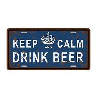 Ceduľa značka Keep and Calm Drink Beer