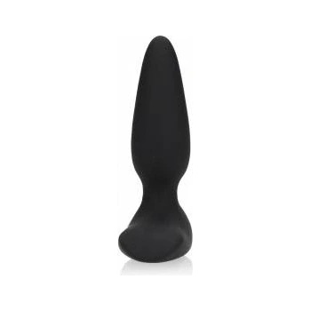 Boss of Toys Loveline Smooth Vibrating Anal Plug Remote Control Licorice Black