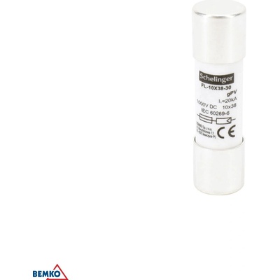 Schelinger fotovoltická poistka 10X38 mm 30A 1000V DC gPV BM-A13-FL-10X38-30