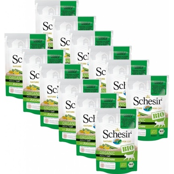 Schesir Cat bio kuracie a bravčové s cuketou 12 x 85 g