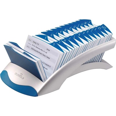 DURABLE Adresář TELINDEX DESK VEGAS - index A-Z - Stříbrná – kód 241223