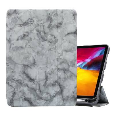 Мраморен калъф с място за Apple Pencil за iPad Pro 11" (2018-2022) - сиво (65147)