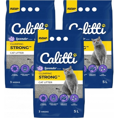 CALITTI Strong Unscented Podstielka pre mačky z bentonitu bez zápachu 5 l