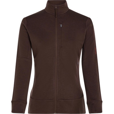 Icebreaker Women Merino 260 Quantum IV LS Zip hnedá