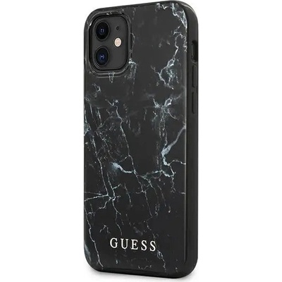 GUESS Калъф Guess GUHCP12SPCUMABK Marble за iPhone 12 Mini , Черен (GUE000886)