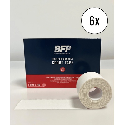BFP SportCARE 6er Set Sporttape biela 3,8 cm x 10 m