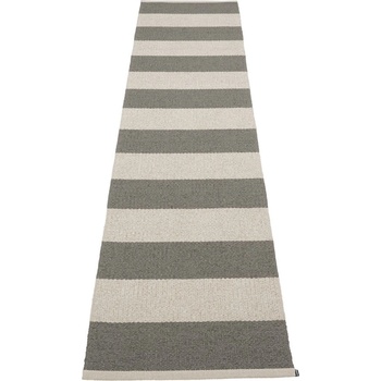 Pappelina Антрацитна и кремава пътека за открито и закрито 70x300 cm Bob Charcoal Linen - Pappelina (BO9A730)