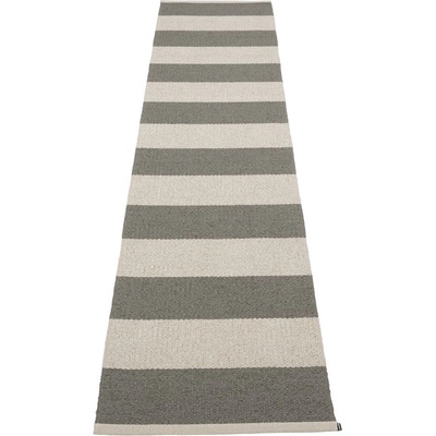 Pappelina Антрацитна и кремава пътека за открито и закрито 70x300 cm Bob Charcoal Linen - Pappelina (BO9A730)