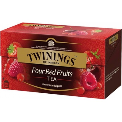 TWININGS Four Red Fruits Tea 25 пакетчета черен чай