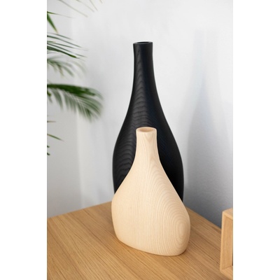 Valovič Woodworking Výhodná ponuka - Set veľká black + malá váza Jaseň