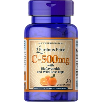 Puritan's Pride Vitamin C-500 mg with Bioflavonoids and Rose Hips [30 капсули]