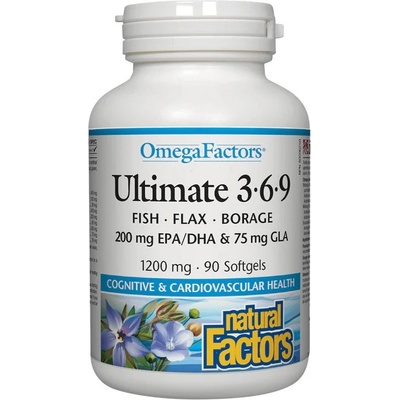 Natural Factors Ultimate 3-6-9 1200 mg, 90 Softgels