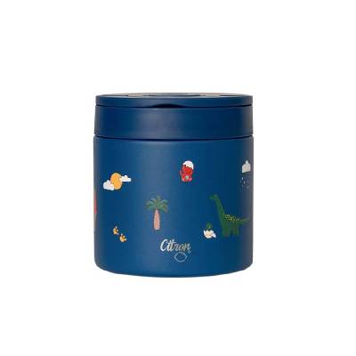 Термос за храна Citron - Blue Dino, 350 ml (Classic_Thermal_FJ_350_Blue_Dino)