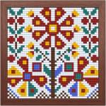 Bright Toys Мозайка с пиксели - Българска шевица, 48x48 пиксела, с рамка - Мотив 3 (BE48003-F)