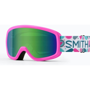 SMITH Скиорска маска Smith Snowday Jr vivid pink hearts/green sol-x mirror
