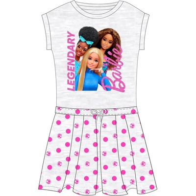 Barbie- icence dívčí šaty Barbie 5223490 světle šedý melír
