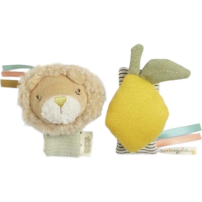 Mamas & Papas Комплект гривни-дрънкалки Mamas & Papas - Lion and Lemon, 2 броя (75581BW05)