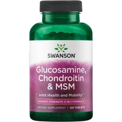 Swanson Glucosamine, Chondroitin & MSM - Highest Strength [120 Таблетки]