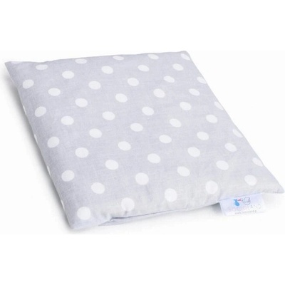 BocioLand Velký nahřívací polštářek s třešňovými pecičkami Puntíky v šedé