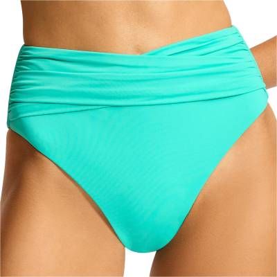 Seafolly Дамско бикини долнище Seafolly Women's Collective High Waist Wrap Front Pant Bikini bottom - AquaticBlu - размер 34 (EU) (150-2110-0512)