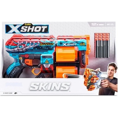 Zuru X Shot SKINS s bubnovým zásobníkem APOCALYPSE s 12 šipkami