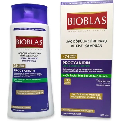 Bioblas шампоан за коса, Procyanidin, Против косопад с процианидин за мазна коса, 360мл