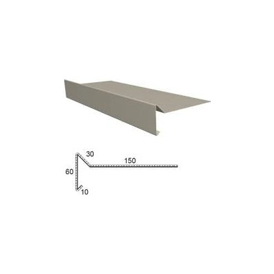 Závětrná lišta z poplastovaného plechu Viplanyl r.š. 250 mm