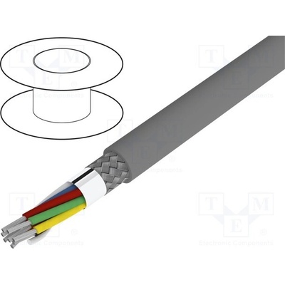 Alpha Wire 6344 SL001 Alpha Essential C&C 8x22AWG PVC tmavě šedá 300V 305m