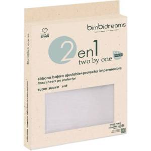 Bimbidreams Чаршаф-протектор за бебешка количка Bimbidreams - Basics Tencel, 40 x 80 cm, бял (8499000828172) - ozone